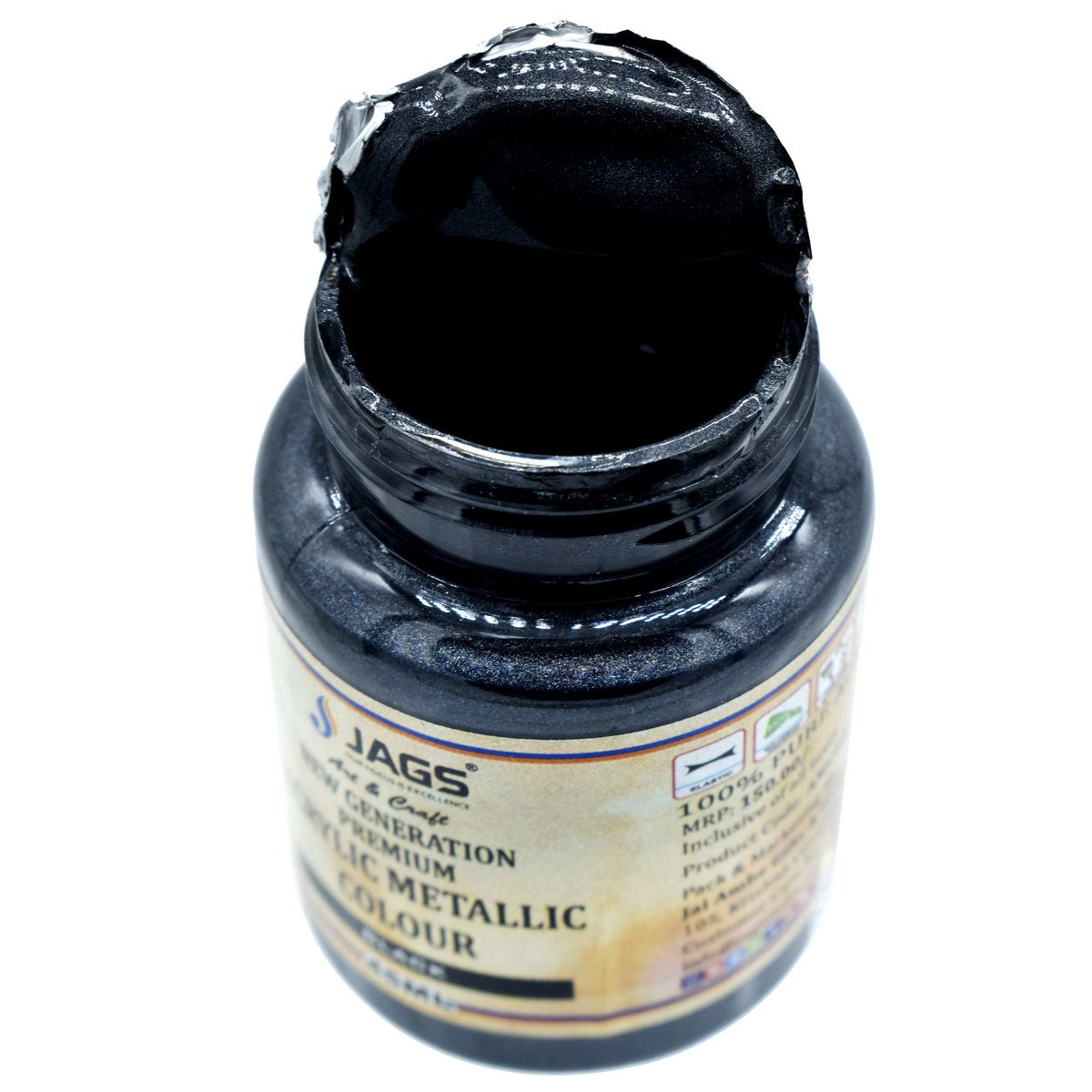 Gift To Love | Acrylic Metallic Colour | Color : Black | Size : 45 Ml | Code : AMC400