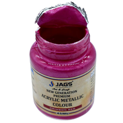 Gift To Love | Acrylic Metallic Colour | Color : Crimson Red | Size : 45 Ml | Code : AMC401