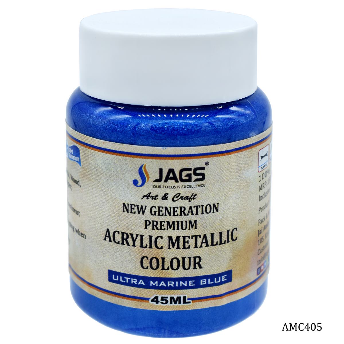 Gift To Love | Acrylic Metallic Colour | Color : Ultra Marine Blue | Size : 45 Ml | Code : AMC405