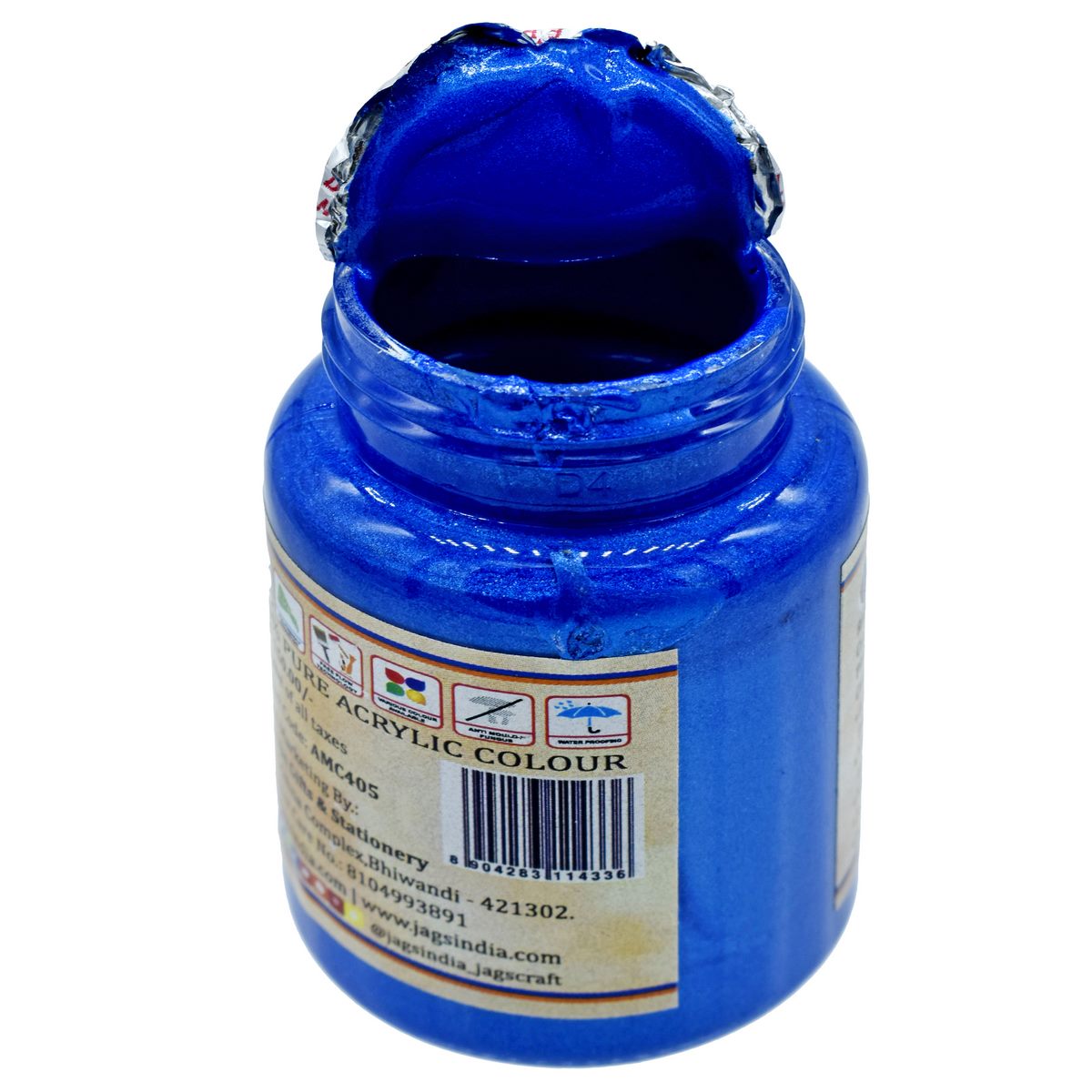 Gift To Love | Acrylic Metallic Colour | Color : Ultra Marine Blue | Size : 45 Ml | Code : AMC405