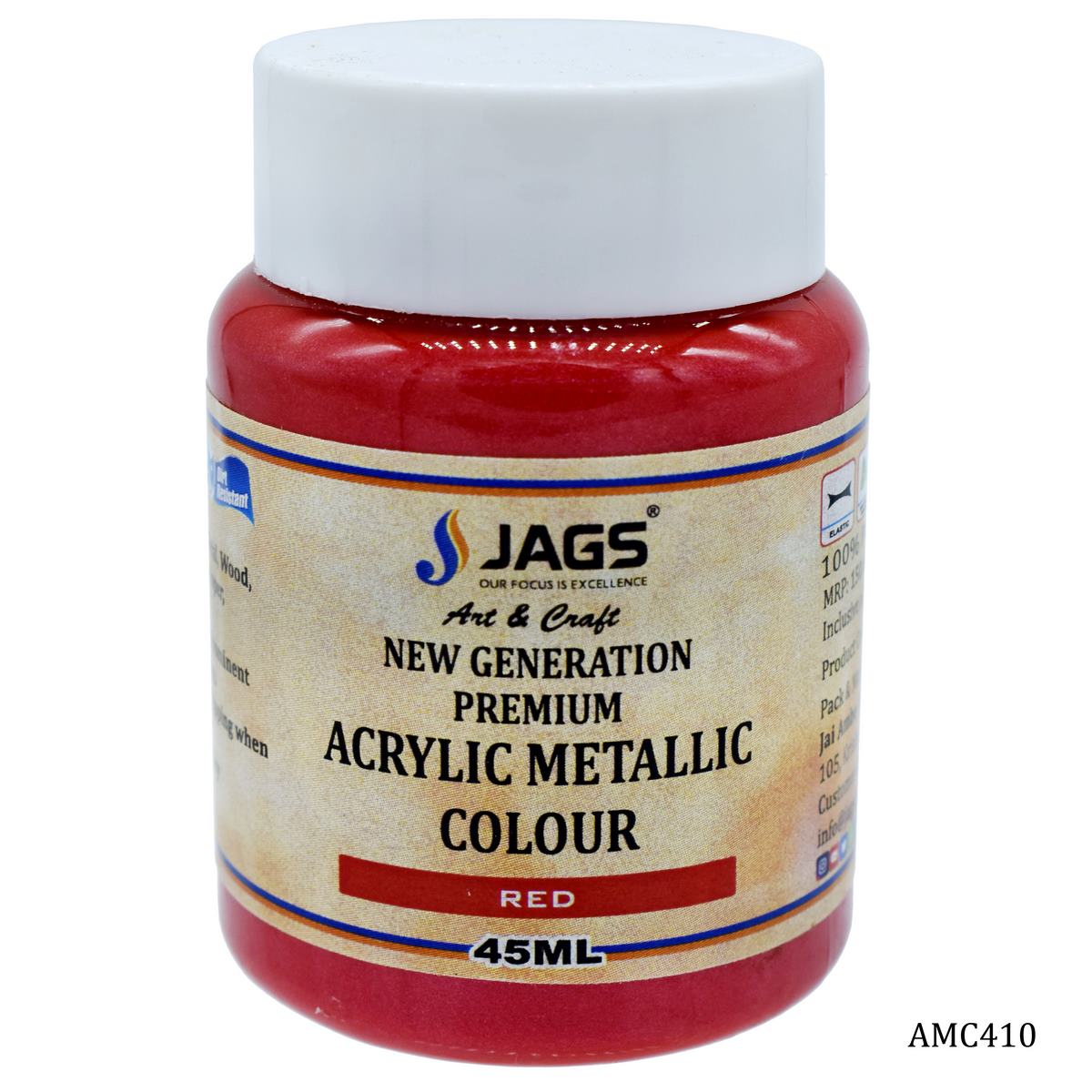 Gift To Love | Acrylic Metallic Colour | Color : Red | Size : 45 Ml | Code : AMC410