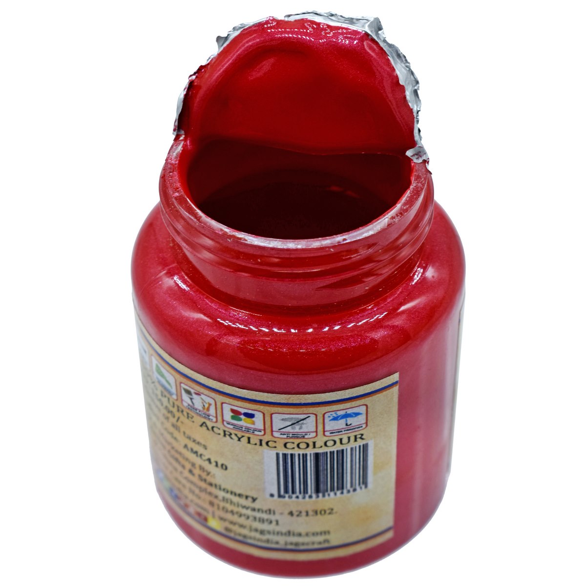 Gift To Love | Acrylic Metallic Colour | Color : Red | Size : 45 Ml | Code : AMC410