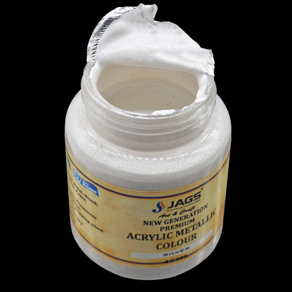 Gift To Love | Acrylic Metallic Colour | Color : Silver | Size : 45 Ml | Code : AMC411