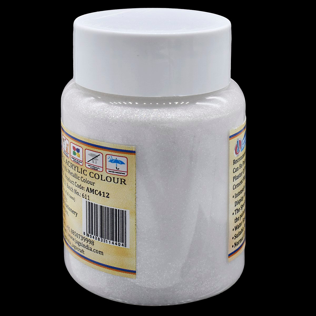 Gift To Love | Acrylic Metallic Colour | Color : Silver Leaf | Size : 45 Ml | Code : AMC412