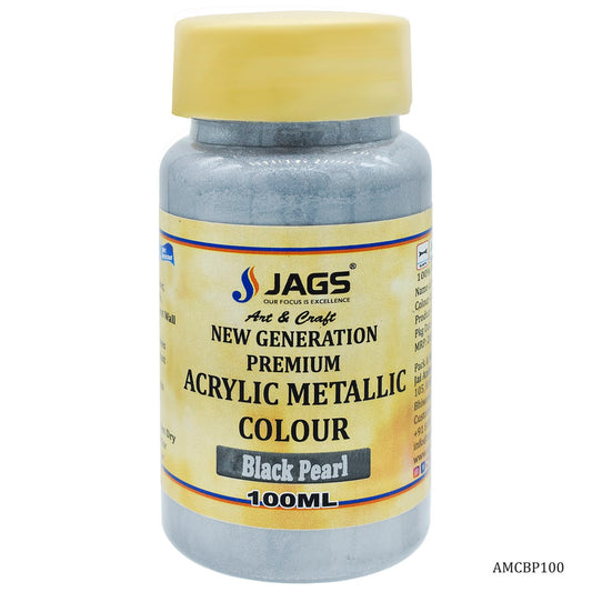 Gift To Love | Acrylic Metallic Colour | Color : Black Pearl | Pcs : 100 Ml | Code : AMCBP100