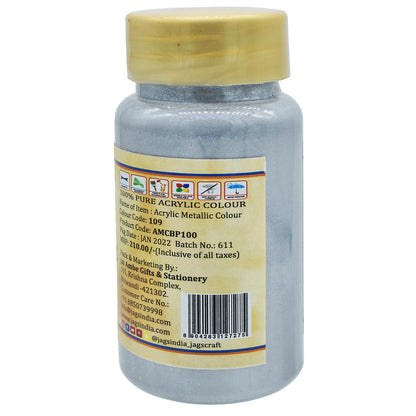 Gift To Love | Acrylic Metallic Colour | Color : Black Pearl | Pcs : 100 Ml | Code : AMCBP100