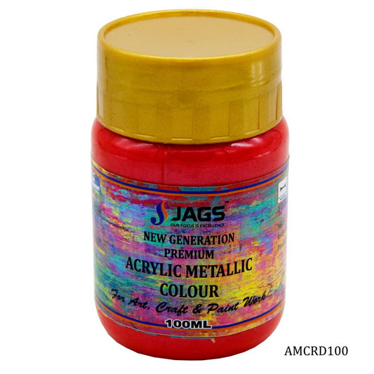 Gift To Love | Acrylic Metallic Colour | Color : Red | Size : 100 Ml | Code : AMCRD100
