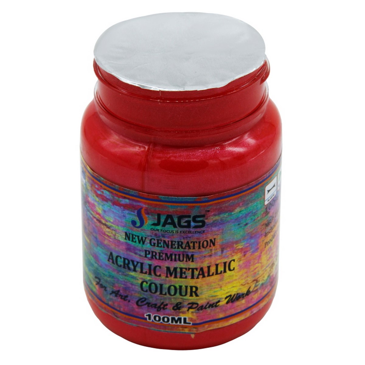 Gift To Love | Acrylic Metallic Colour | Color : Red | Size : 100 Ml | Code : AMCRD100