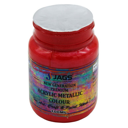 Gift To Love | Acrylic Metallic Colour | Color : Red | Size : 100 Ml | Code : AMCRD100