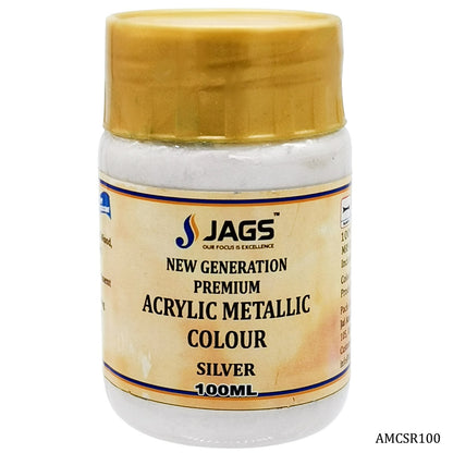 Gift To Love | Acrylic Metallic Colour | Color : Silver | Size : 100 Ml | Code : AMCSR100