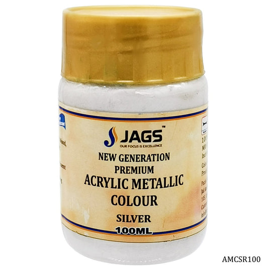Gift To Love | Acrylic Metallic Colour | Color : Silver | Size : 100 Ml | Code : AMCSR100