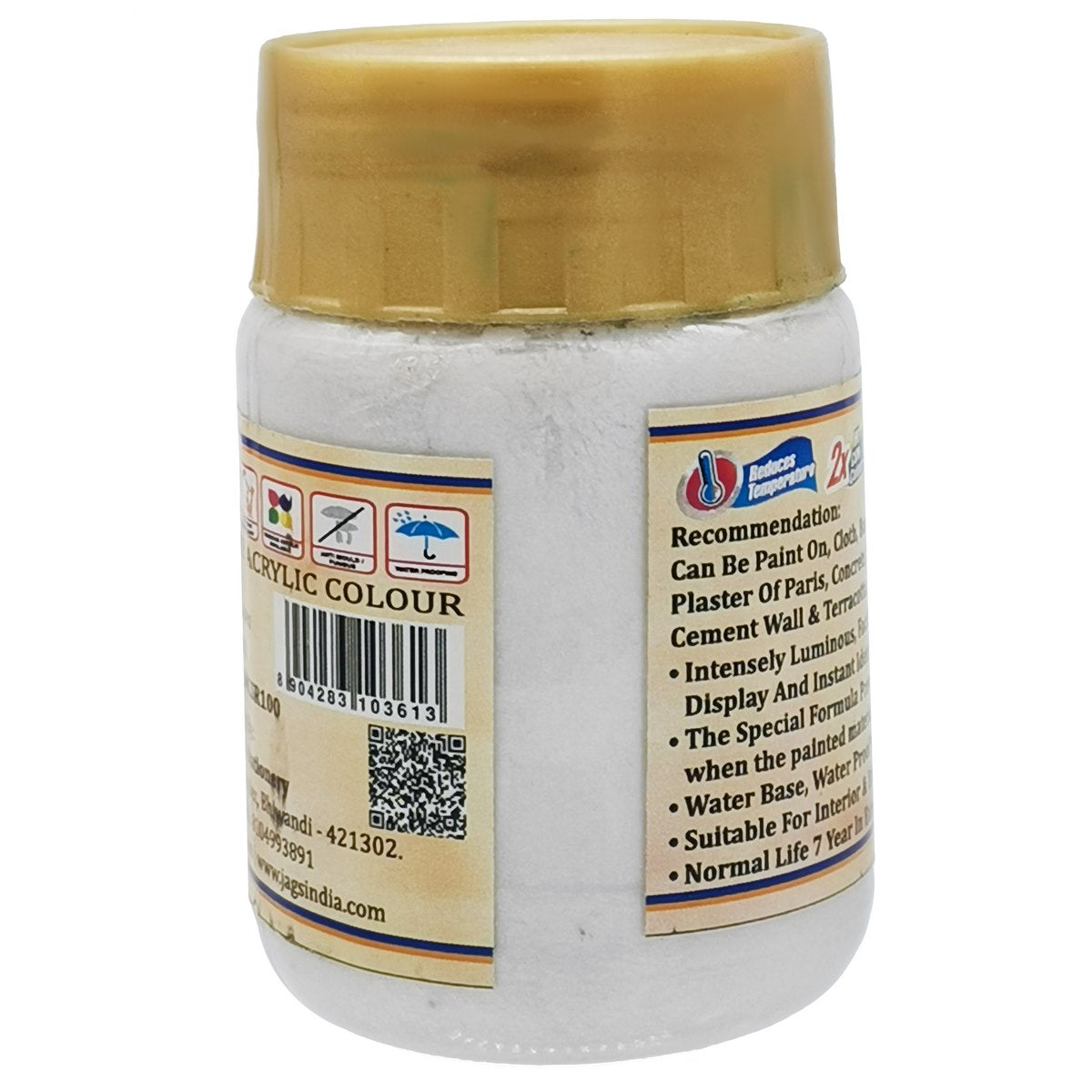 Gift To Love | Acrylic Metallic Colour | Color : Silver | Size : 100 Ml | Code : AMCSR100