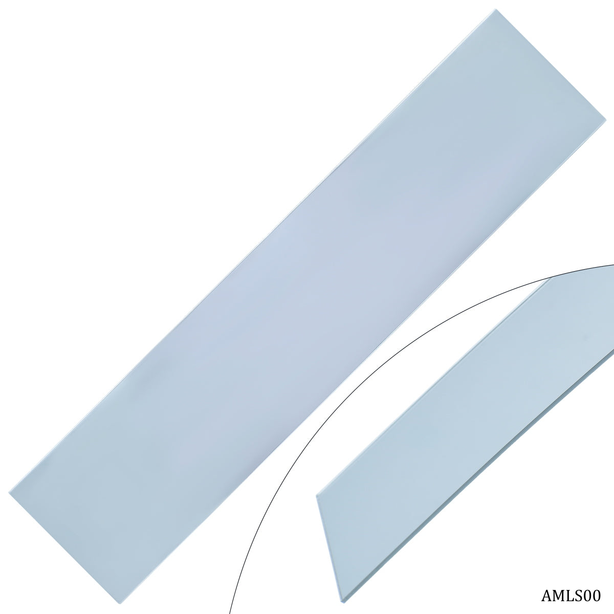 Gift To Love | Acrylic Mirrors Long Shape | Color : Silver | Size : 7 Inch | Code : AMLS00