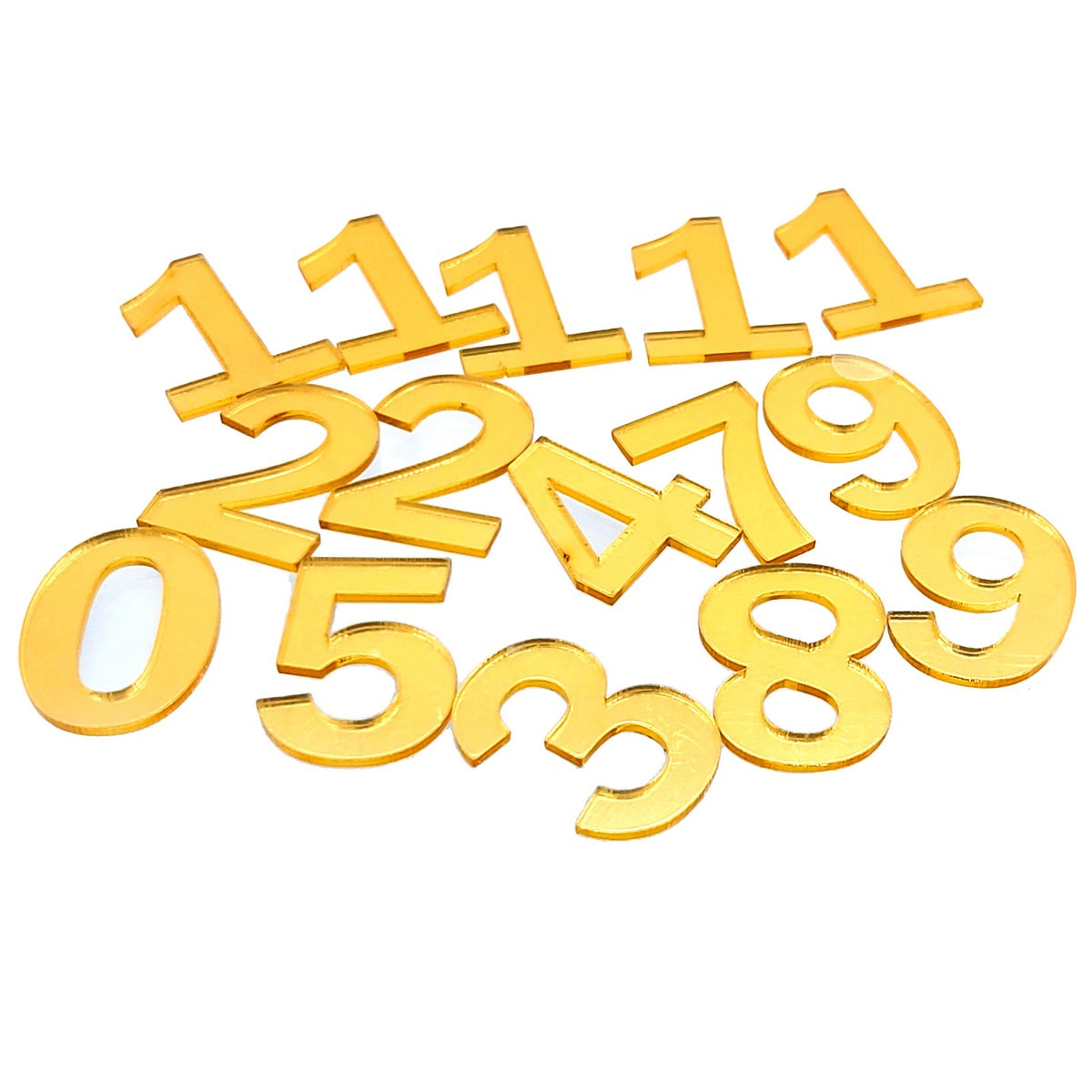 Gift To Love | Acrylic Numerical For Clock | Color : Gold | Pcs : 12 Pcs Set | Code : AN1T00