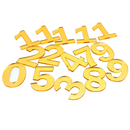 Gift To Love | Acrylic Numerical For Clock | Color : Gold | Pcs : 12 Pcs Set | Code : AN1T00