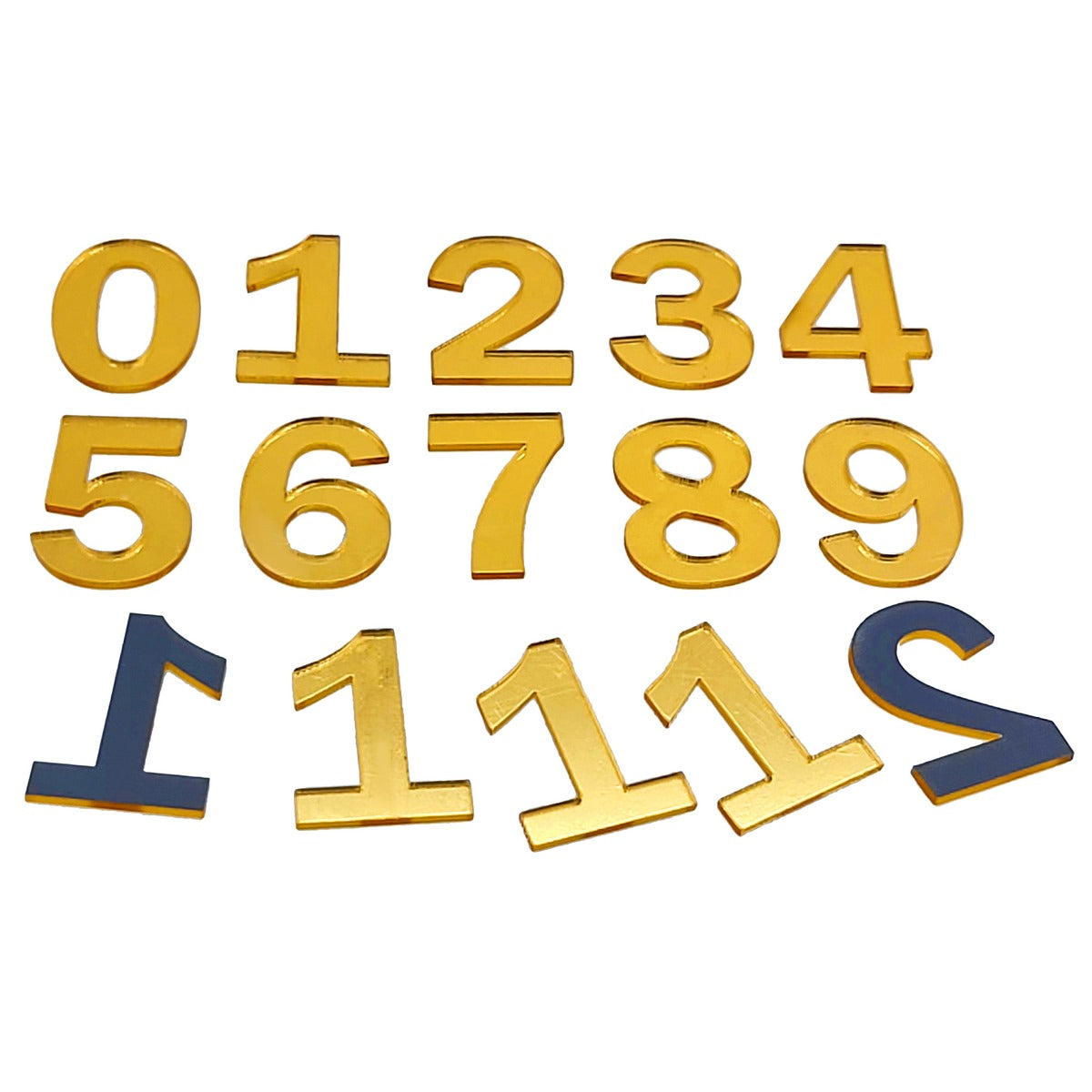 Gift To Love | Acrylic Numerical For Clock | Color : Gold | Pcs : 12 Pcs Set | Code : AN1T00