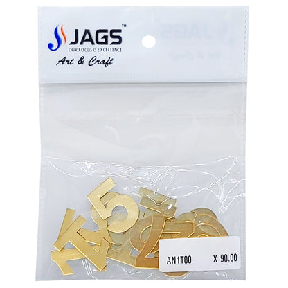 Gift To Love | Acrylic Numerical For Clock | Color : Gold | Pcs : 12 Pcs Set | Code : AN1T00