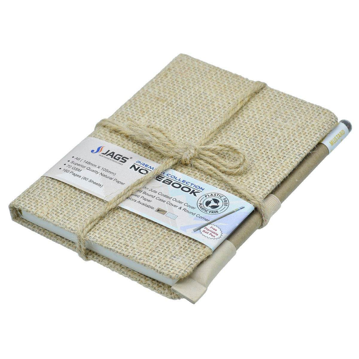 Gift To Love | Notebook Jute Cover | Color : Natural | Size : A6 | Pcs : 160 Pages | Code : ANBN00
