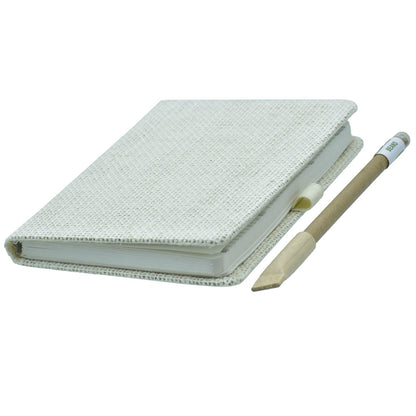 Gift To Love | Notebook Jute Cover | Color : Off White | Size : A6 | Pcs : 160 Pages | Code : ANBO00