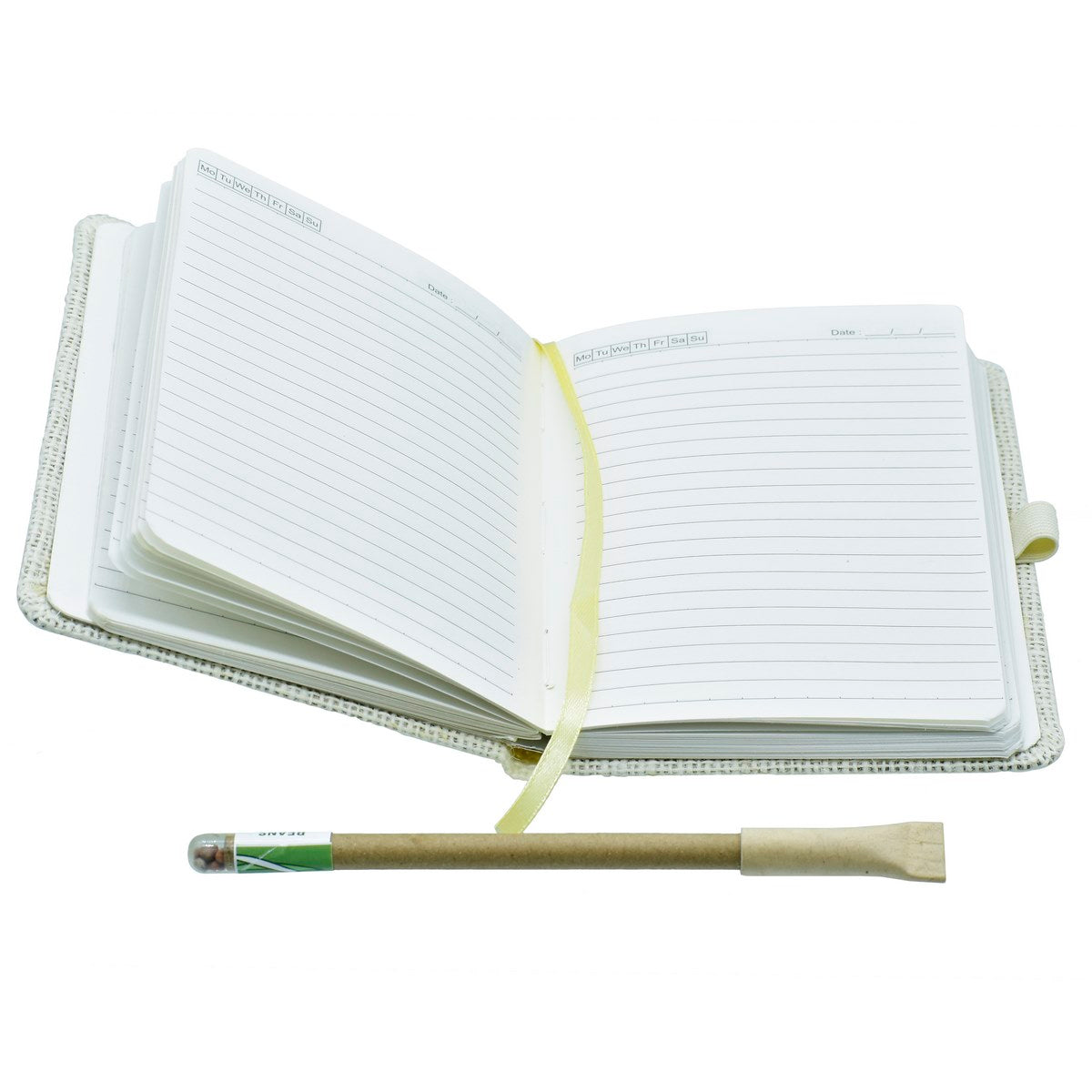 Gift To Love | Notebook Jute Cover | Color : Off White | Size : A6 | Pcs : 160 Pages | Code : ANBO00