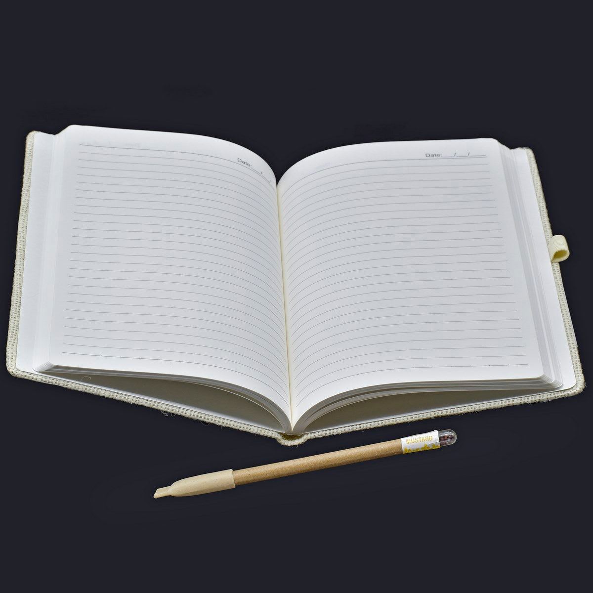 Gift To Love | Notebook Jute Cover | Color : Off White | Size : A5 | Pcs : 160 Pages | Code : ANJC01