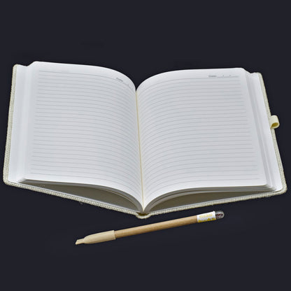 Gift To Love | Notebook Jute Cover | Color : Off White | Size : A5 | Pcs : 160 Pages | Code : ANJC01