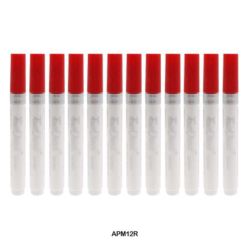 Gift To Love | Acrylic Paint Marker | Color : Red | Pcs : 12 Pcs | Code : APM12R
