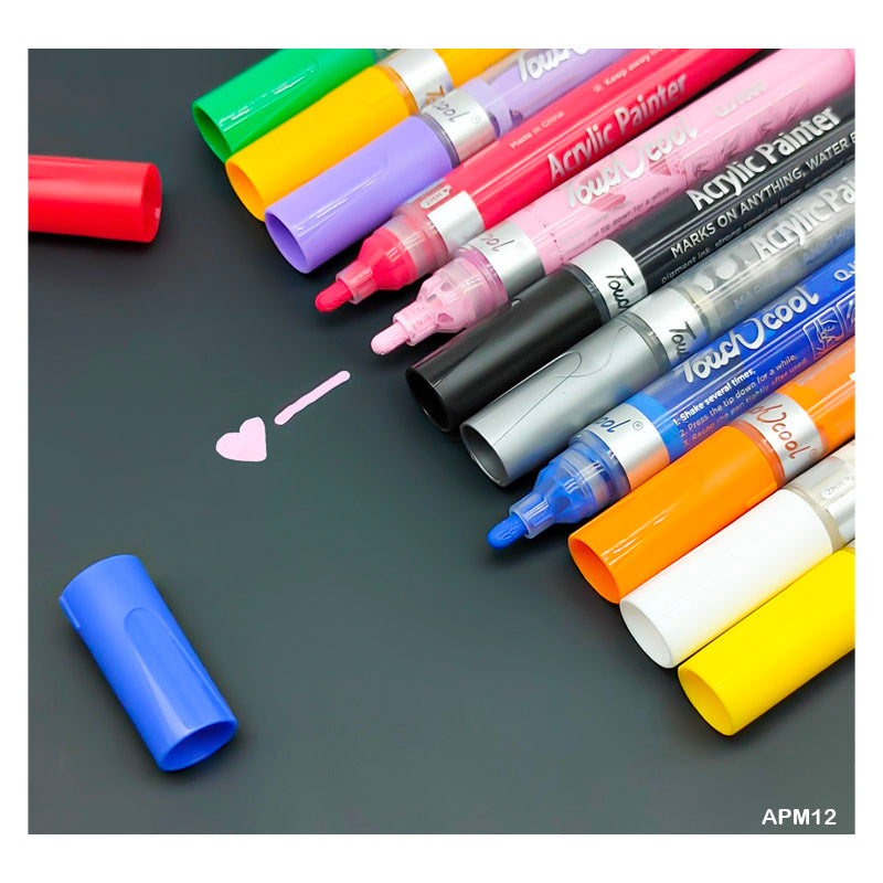 Gift To Love | Acrylic Paint Marker | Pcs : 12 Pcs | Code : APM12