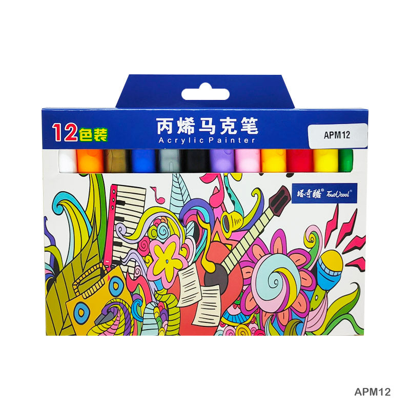 Gift To Love | Acrylic Paint Marker | Pcs : 12 Pcs | Code : APM12