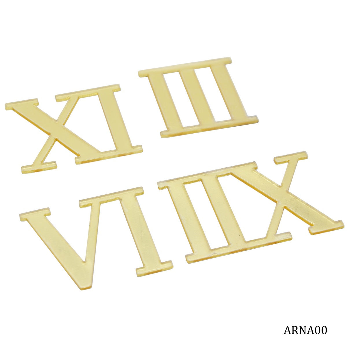 Gift To Love | Acrylic Roman Number For Clock | Color : Gold | Code : ARNA00