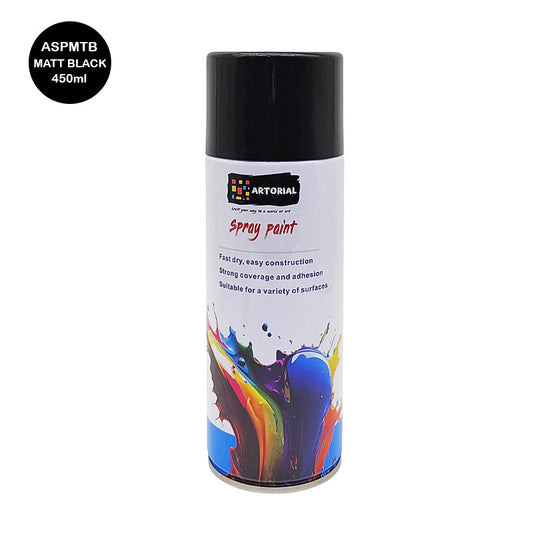 Gift To Love | Spray Paint Matt Black | Color : Matt Black | Pcs : 1 Bottle | Code : ASPMTB