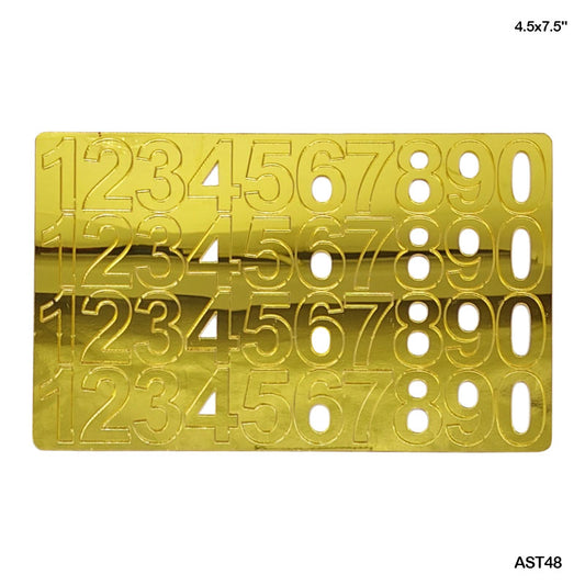 Gift To Love | Acrylic Number Stencil | Color : Gold | Size : 4.5 X 7.5 Inch | Code : AST48