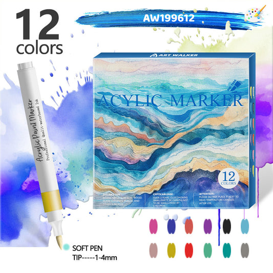 Gift To Love | Acrylic Paint Marker | Pcs : 12 Pcs | Code : AW199612