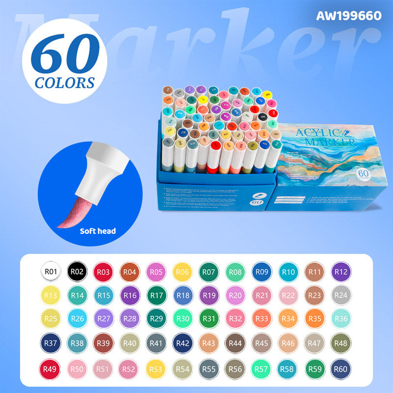 Gift To Love | Acrylic Paint Marker | Pcs : 60 Pcs | Code : AW199660