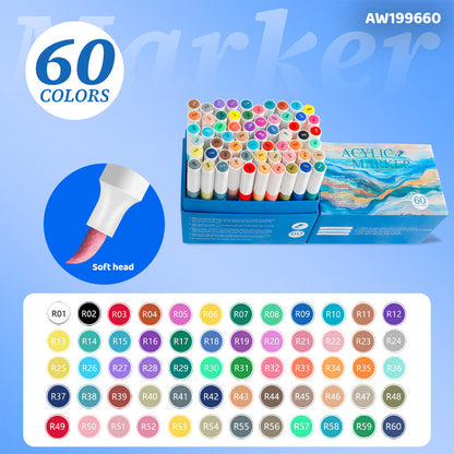Gift To Love | Acrylic Paint Marker | Pcs : 60 Pcs | Code : AW199660