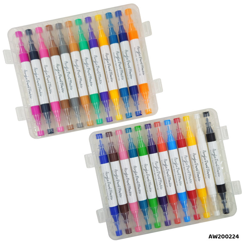 Gift To Love | Acrylic Paint Marker Double Head | Pcs : 24 Color | Code : AW200224