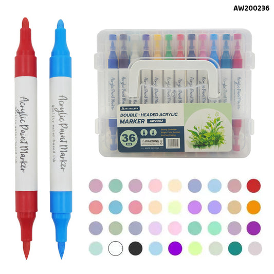 Gift To Love | Acrylic Paint Marker Double Head | Pcs : 36 Color | Code : AW200236