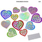 Gift To Love | 3D Heart Decoration Glitter Sticker | Pcs : 12 Pcs | Code : AXA
