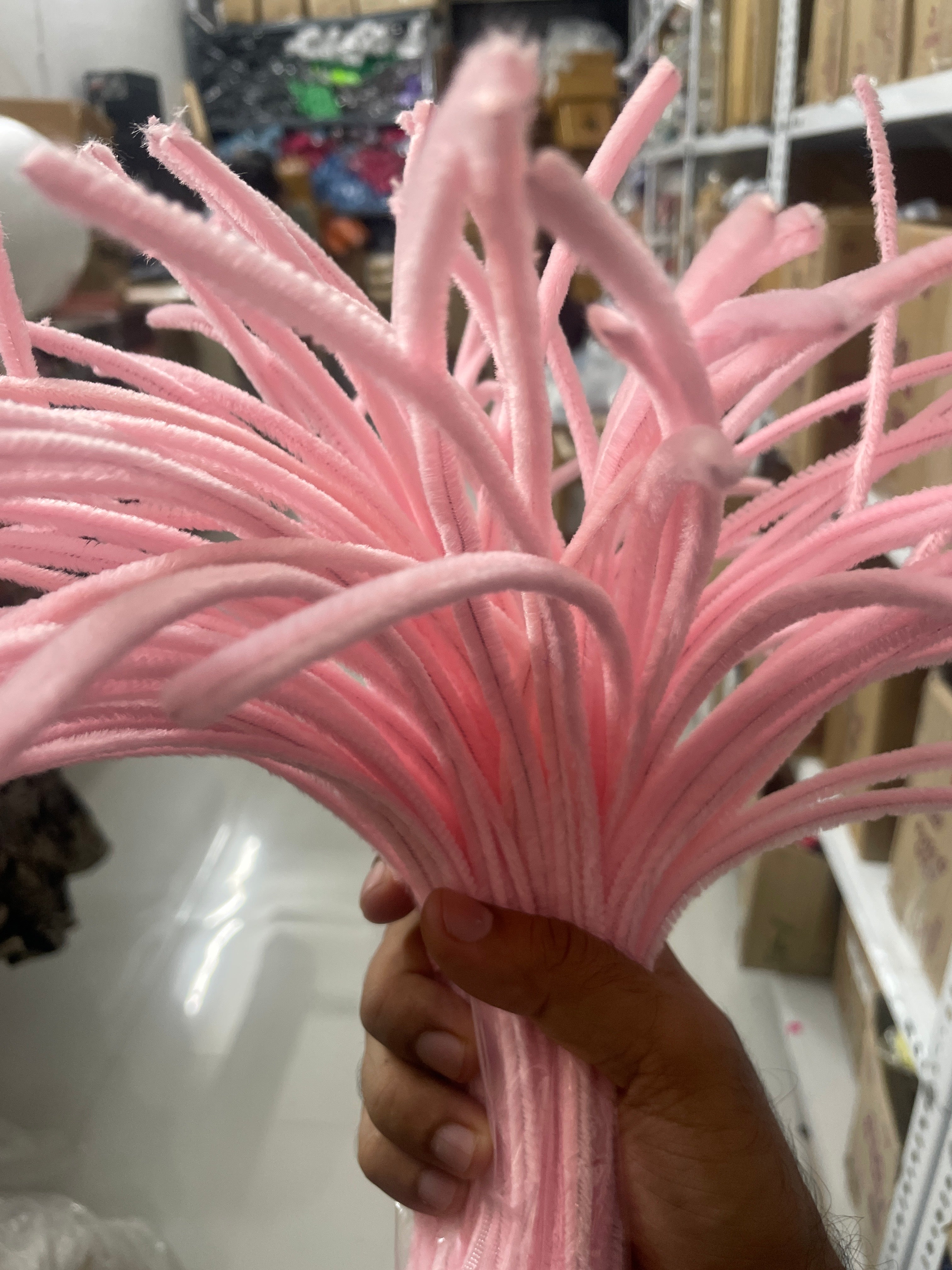 Pipe Cleaner Plain 100 Pcs in 1 Pkt (Baby Soft Pink)
