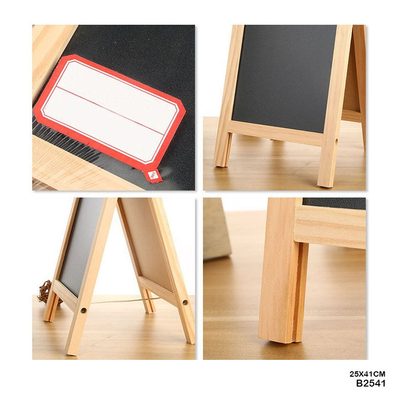 Gift To Love | Wooden Both Side Black Board | Size : 25 X 41 Cm | Code : B2541