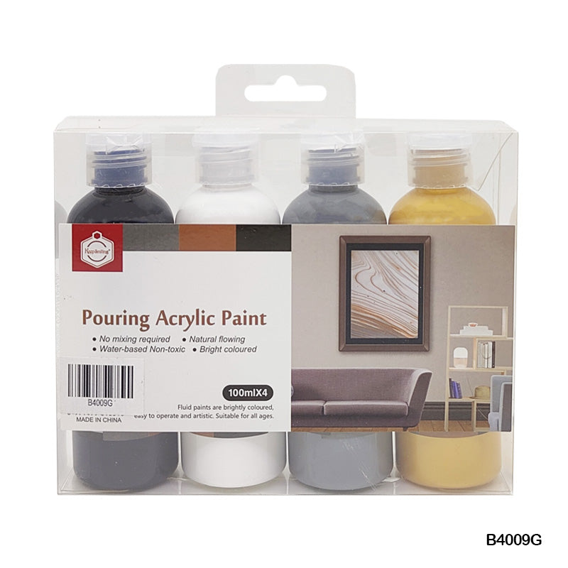 B4009G Pouring Acrylic Paint 100Mlx4-Gift To Love-Art & Craft