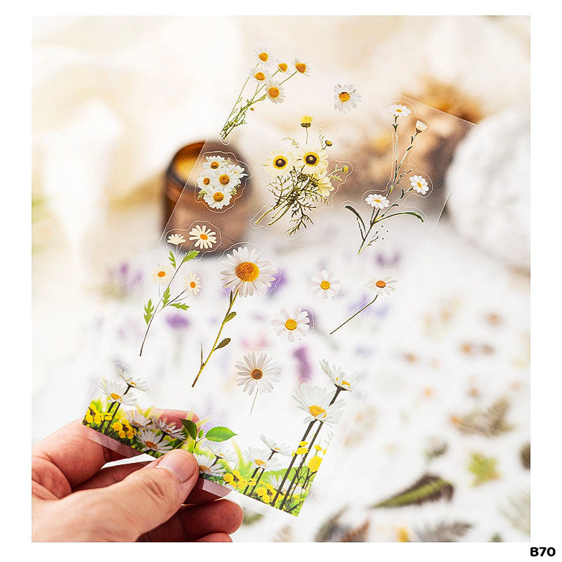Gift To Love | Flower Leaf Sticker Journaling | Pcs : 6 Pc | Code : B70