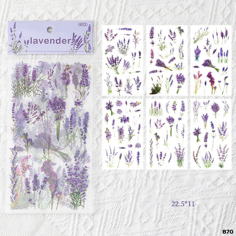 Gift To Love | Flower Leaf Sticker Journaling | Pcs : 6 Pc | Code : B70