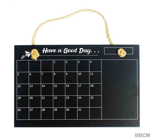 Gift To Love | Black Board Calendar Month | Size : 16 X 10 Inch | Code : BBCM