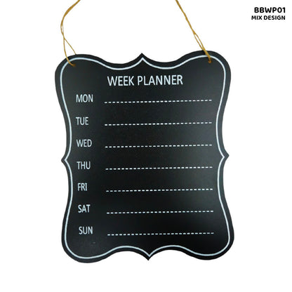 Gift To Love | Black Board Week Planner | Code : BBWP01