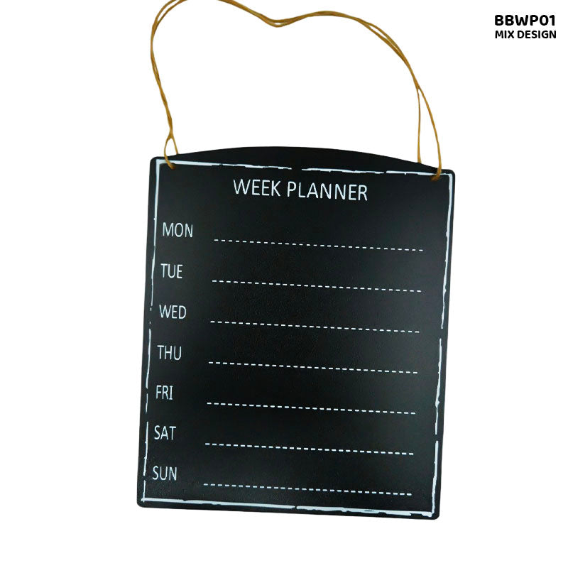 Gift To Love | Black Board Week Planner | Code : BBWP01