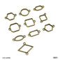 Gift To Love | Bezels Mix Shape Set | Color : Copper | Pcs : 10 Pcs | Code : BBZC