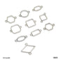 Gift To Love | Bezels Mix Shape Set | Color : Silver | Pcs : 10 Pcs | Code : BBZS