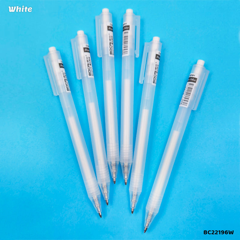 Bc22196W White Pen 0.8Mm 6Pcs