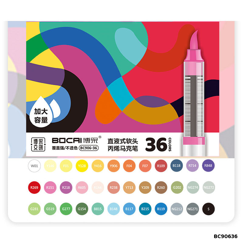Bc90636 Bocai Acrylic Marker 36 Color
